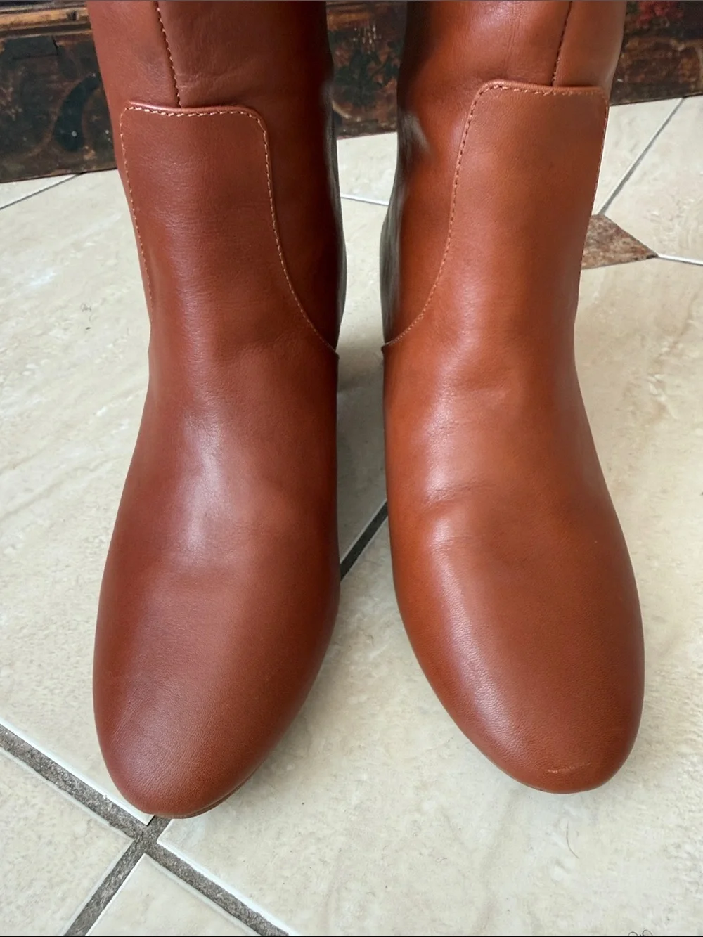 STEVEN BY STEVE MADDEN Reallie Classic Tall Leather Riding Boot - COGNAC